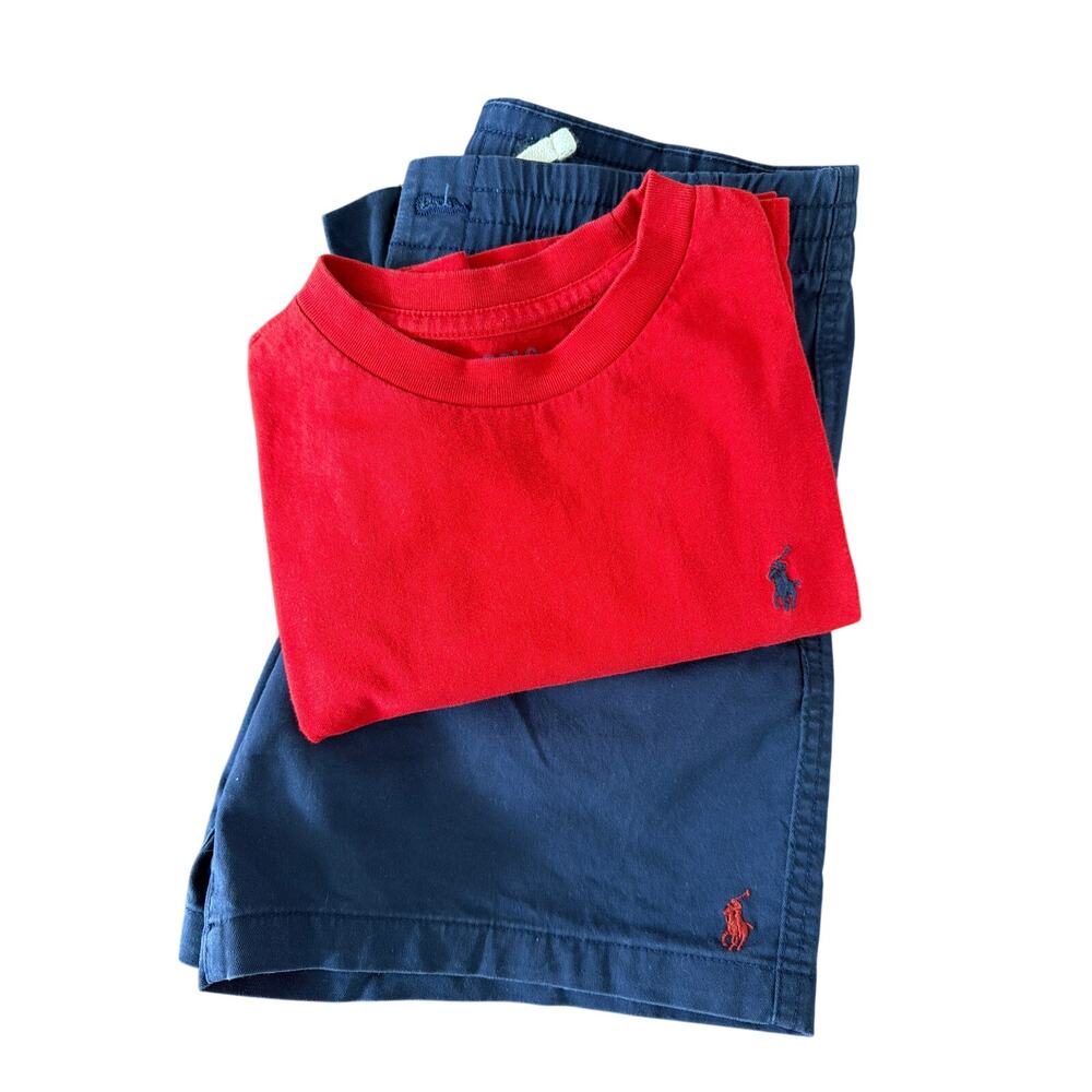 Polo Ralph Lauren boys shorts (14) red T-shirt (S) outfit